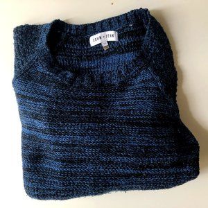 Anthropologie John + Jenn blue marled knit sweater